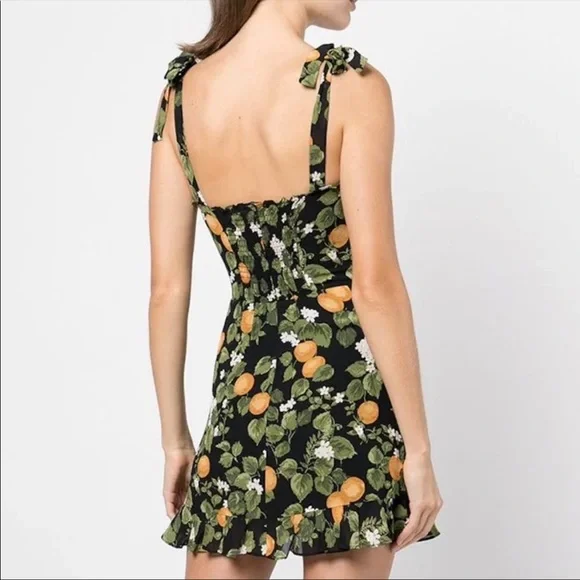 Reformation Christine Clementine Print Dress NWOT - Picture 2 of 3